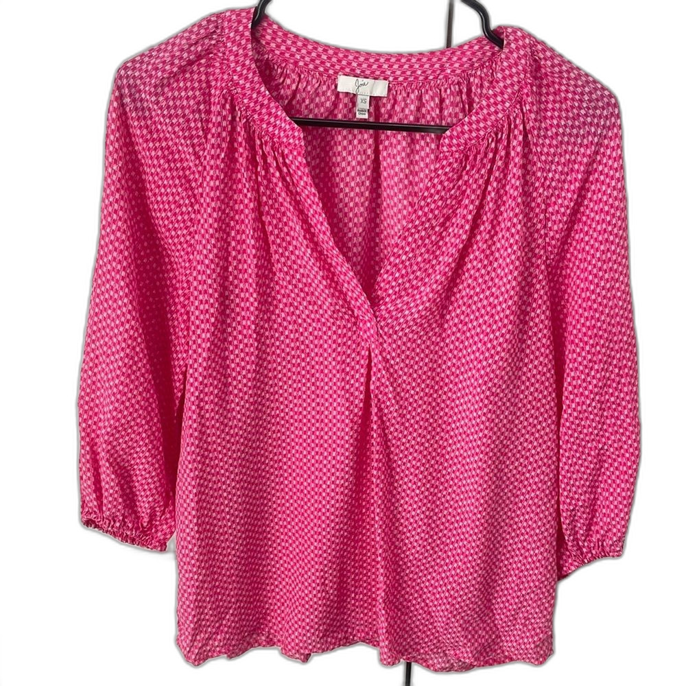 Joie 100% Silk Addie B Pink Blouse Women's XS